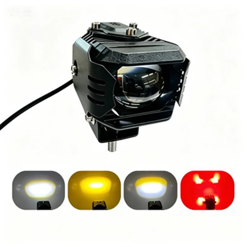 F15 IP67 vattentät LED-ficklampa 18W 6000LM varningslampa för bil motorcykel - Svart
