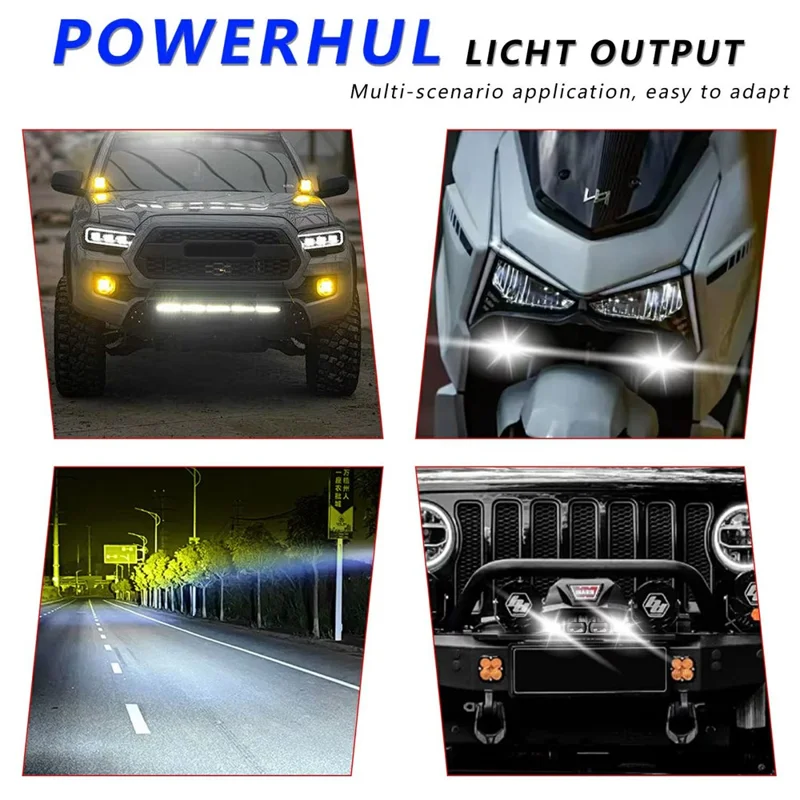 F15 IP67 vattentät LED-ficklampa 18W 6000LM varningslampa för bil motorcykel - Svart