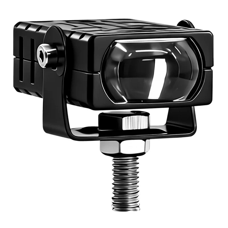S29 IP67 Waterproof 5 Modes Motorcycle LED Spotlight Red DRL Blue Car Warning Light - Black