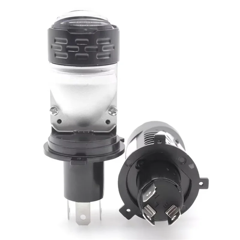 H4 LED Projector Headlight 12-60V 20W IP68 Waterproof High Low Beam Motorcycle Fog Lamp