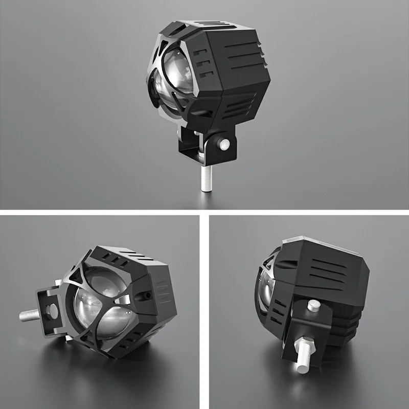 M1 PRO LED Spotlight 10 Lighting Modes IP68 Waterproof Motorcycle Car Headlight for Truck ATV - Black