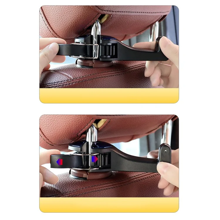 CS-G02 Multifuncional Asiento Trasero Holder Holder Holder Hook Hook Para Vehículo De Automóvil SUV - Plata