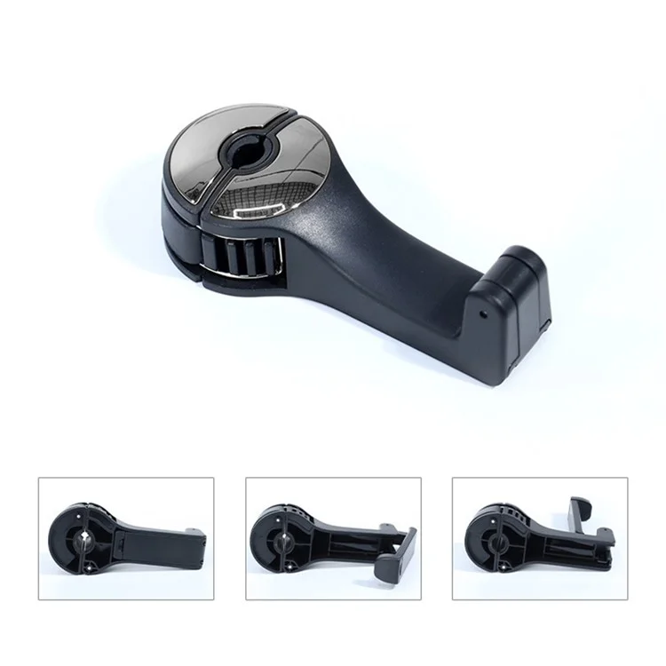 CS-G02 Multifunctional Back Seat Headrest Holder Hanger Holder Hook for Car Vehicle SUV - Silver