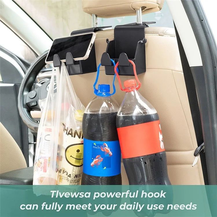 MRLAN LT-889 2 in 1 Car Seat Back Hanger Hooks Storage Box Organizer Mobile Phone Purse Hanging Holder