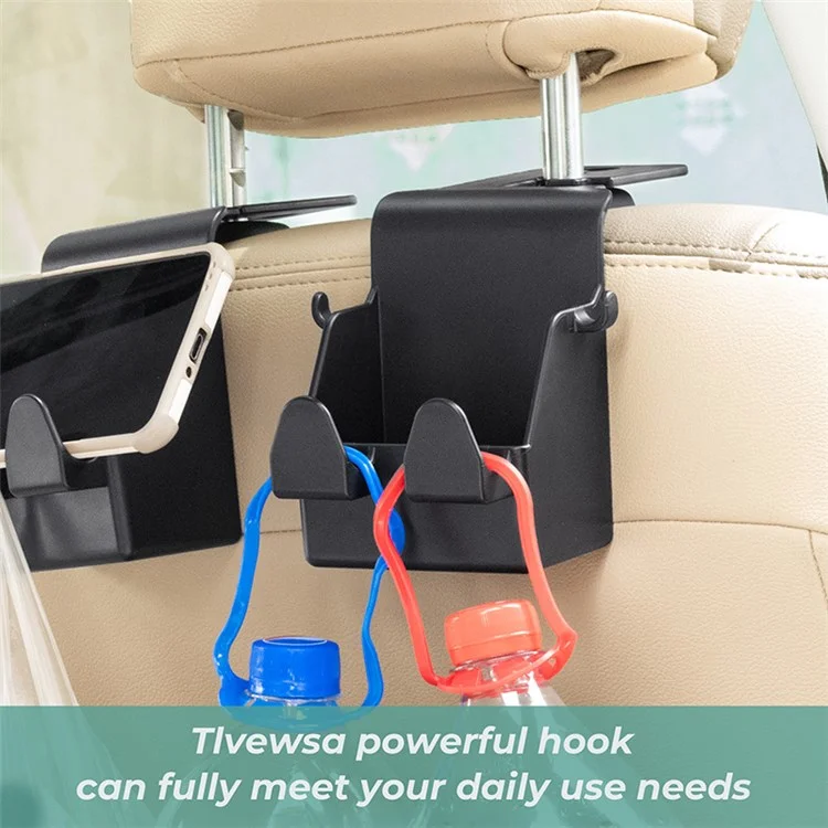 MRLAN LT-889 2 in 1 Car Seat Back Hanger Hooks Storage Box Organizer Mobile Phone Purse Hanging Holder