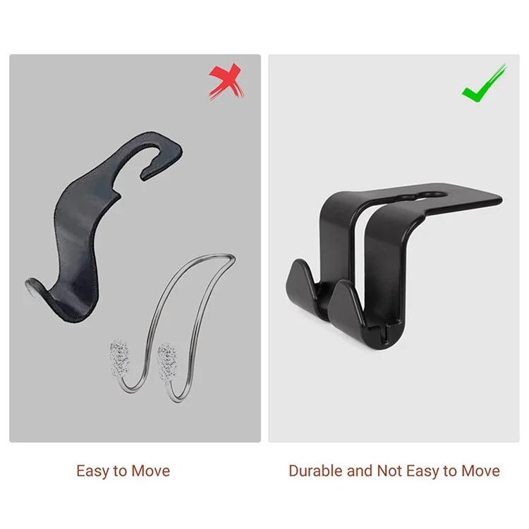 MRLAN LT-889 Car Seat Headrest Hook Storage Organizer Hanger Universal for Bag Purse Coat Fits Universal Vehicle Car