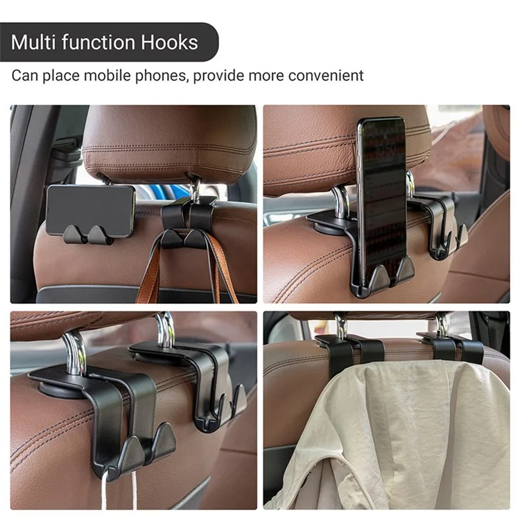 MRLAN LT-889 Car Seat Headrest Hook Storage Organizer Hanger Universal for Bag Purse Coat Fits Universal Vehicle Car