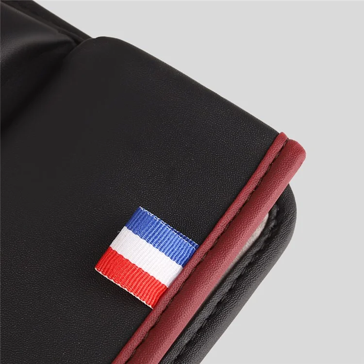 Car Seat Slit Gap Pocket Organizer PU Leather Multifunctional Driver Seat Gap Filler Storage Box - Coffee