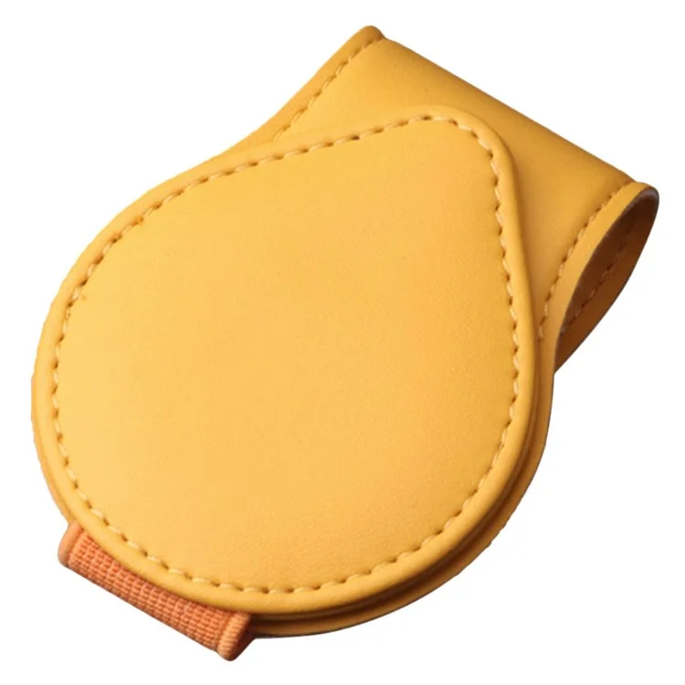 Portable Sunglasses Holder Bill Holder Clip Card Storage Accessories for Car Visor - Yellow