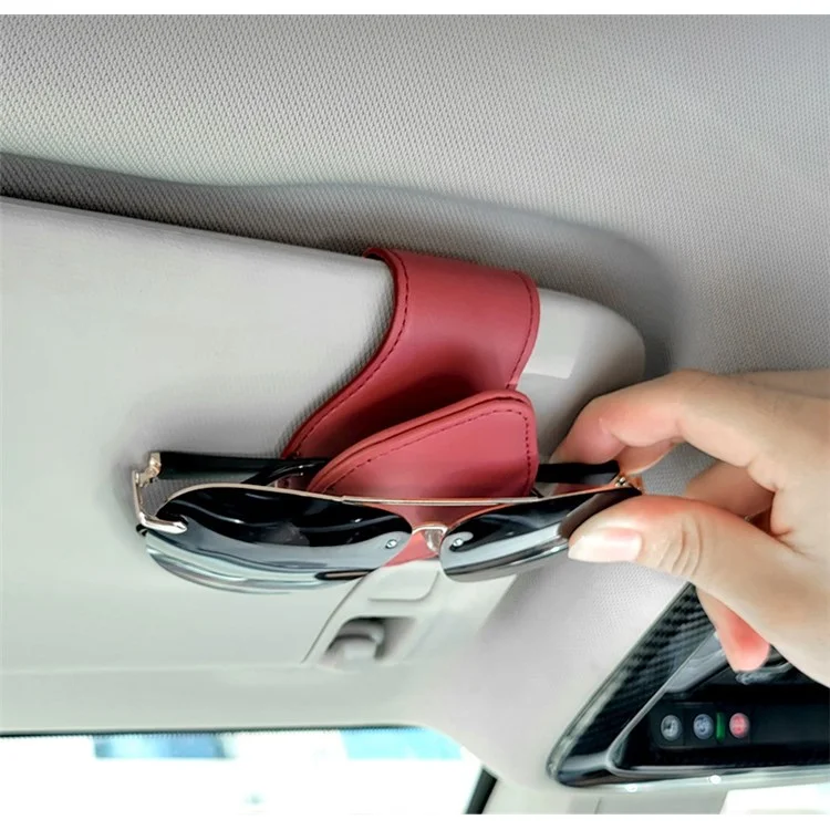 Portable Sunglasses Holder Bill Holder Clip Card Storage Accessories for Car Visor - Yellow