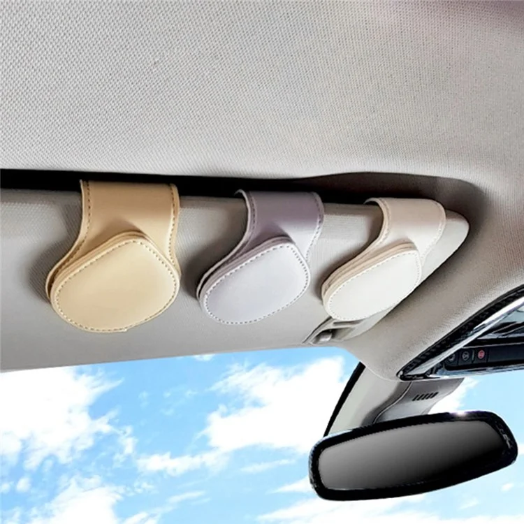 Portable Sunglasses Holder Bill Holder Clip Card Storage Accessories for Car Visor - Yellow