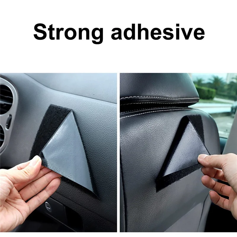 Car Dashboard Adhesive Storage Bag PU Leather Seat Seam Phone Sundries Holder Organizer - Star