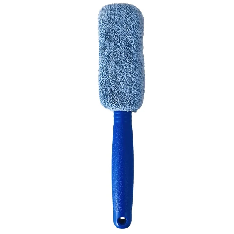 FENGJIE A01BR25 Car Wash Brush Microfiber Tire Scrubber Wheel Trunk Dust Remover Clean Tool - Blue