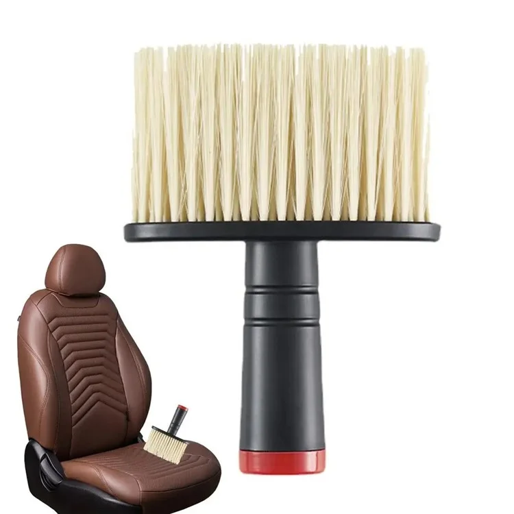 Brosse de nettoyage intérieur de voiture 9770 Air Outlet Dashboard Detailing Sweeping Soft Bristles Dust Remover - Noir+Jaune