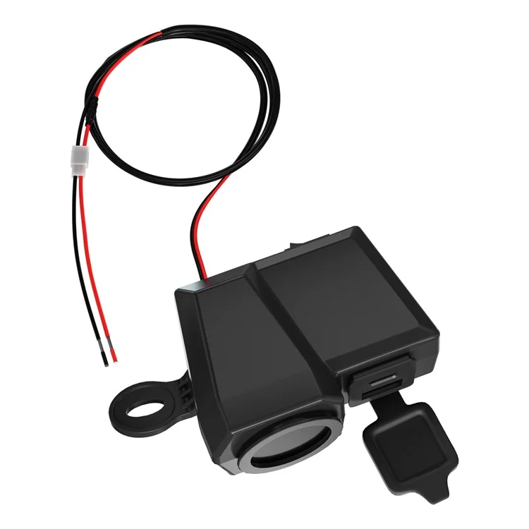 WUPP CS-1747A2 Modificateur de moto Chargeur de téléphone USB+Type-C Affichage numérique de la température de tension Adaptateur de charge rapide PD