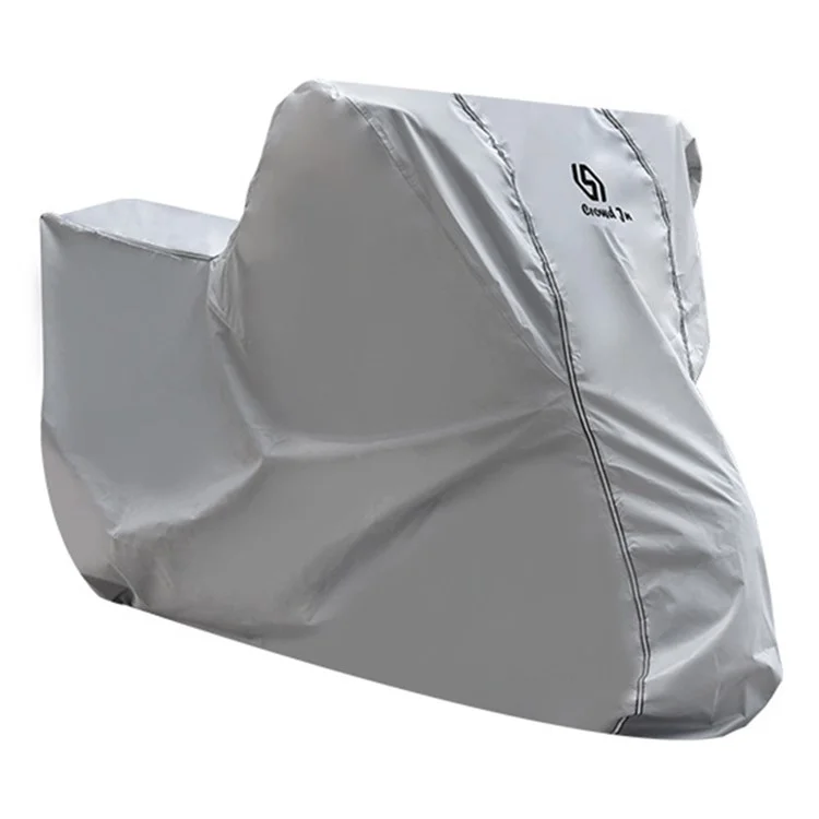 WUPP CS-1410 Motorradabdeckung aus verstärktem Oxford-Gewebe für alle Jahreszeiten, wasserdicht (Größe XL) - Silber