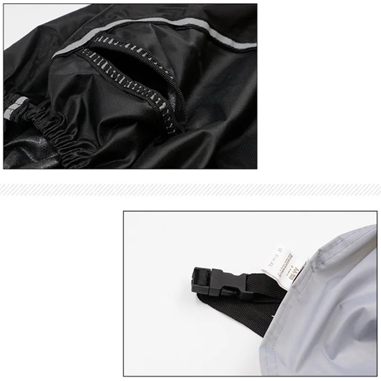 WUPP CS-1410 Motorradabdeckung aus verstärktem Oxford-Gewebe für alle Jahreszeiten, wasserdicht (Größe XL) - Silber