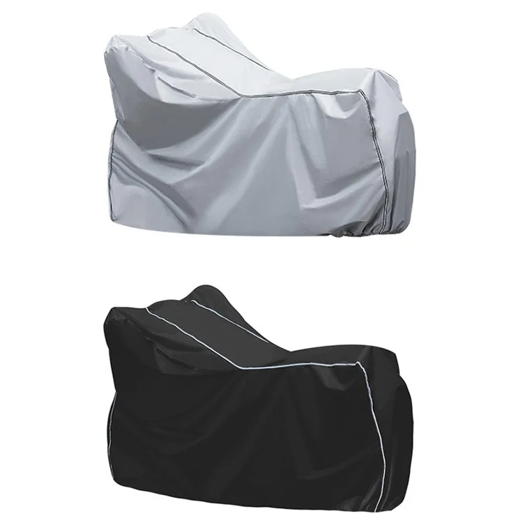 WUPP CS-1410 Motorradabdeckung aus verstärktem Oxford-Gewebe für alle Jahreszeiten, wasserdicht (Größe XL) - Silber