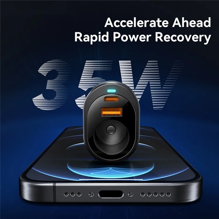 ESSAGER 120W USB+Type-C Car Charger Adapter with Cigarette Lighter Socket