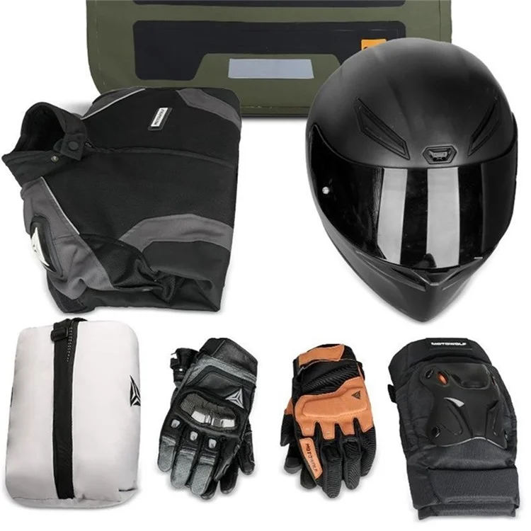 MOTOWOLF MDL0720 1 Pair Waterproof Motorcycle Saddle Bags Side Bags for Motorbike Travel - Black