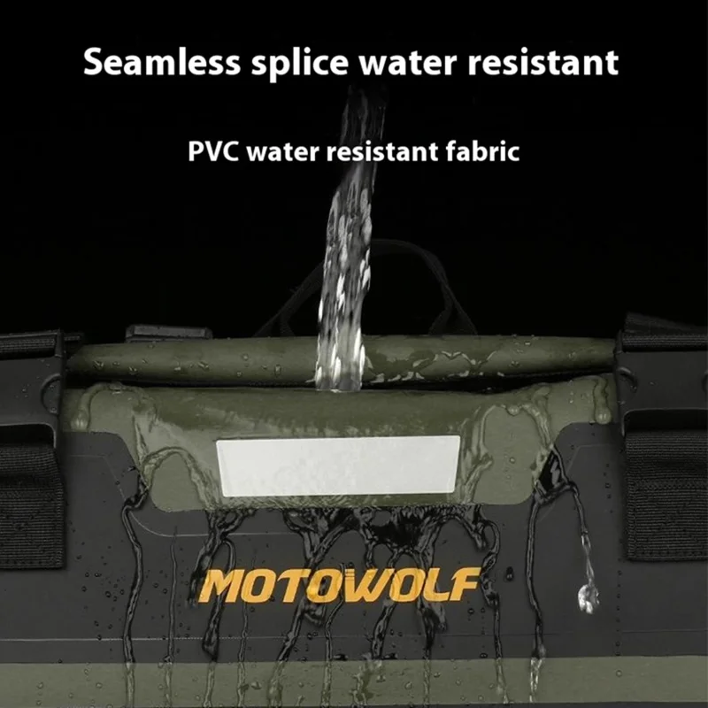 MOTOWOLF MDL0720 1 Pair Waterproof Motorcycle Saddle Bags Side Bags for Motorbike Travel - Brown