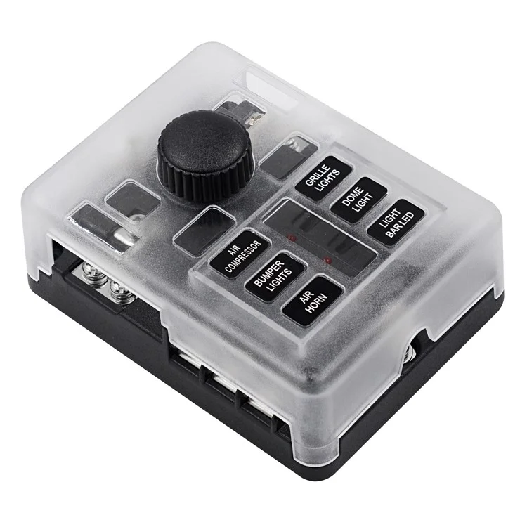 Wupp CS-3394A1 Bloco de Fusíveis de Lâmina de 6 Vias Com Indicador de LED de Barramento Negativo Para o Barco Van SUV