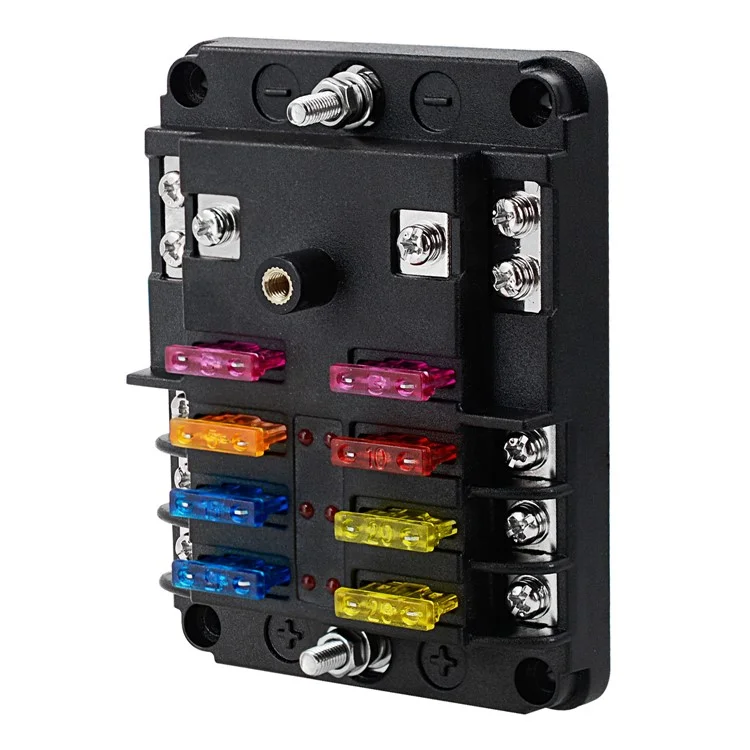 Wupp CS-3394A1 Bloco de Fusíveis de Lâmina de 6 Vias Com Indicador de LED de Barramento Negativo Para o Barco Van SUV