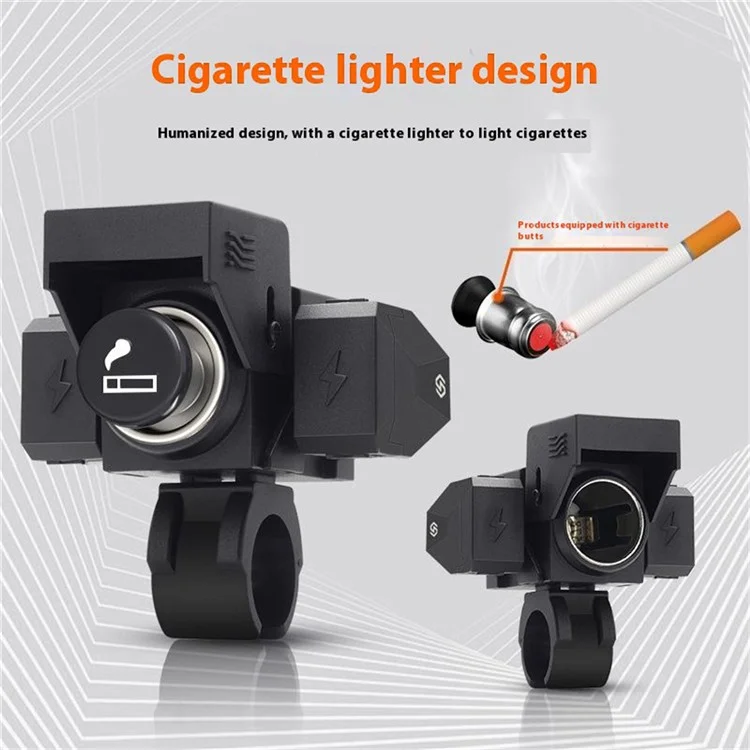 WUPP ZH-1849A1 Motorradladegerät QC3.0 Usb-a+typ-c+zigarette Leichter (mit Zigaretten-leichterer Stecker)