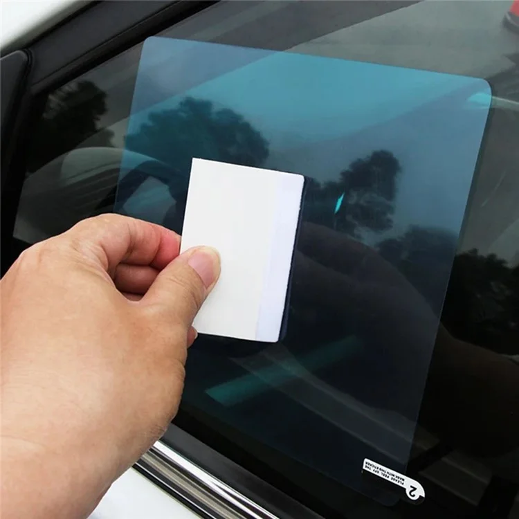 2Pcs Square 200x240mm Car Rear View Mirror Film PET Anti-Fog Rainproof Mirror Film with Tools