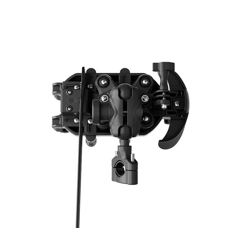 WUPP CS-2056A2 Motorcycle Phone Holder Wireless Charging Phone Stand, Handlebar Mount