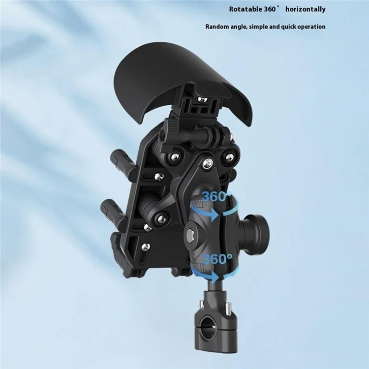 WUPP CS-2056B2 Motorcycle Handlebar Phone Holder Anti-Shock Phone Mount Stand