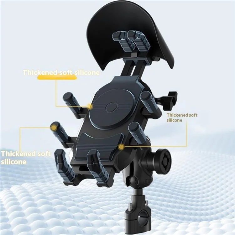 WUPP CS-2056B2 Motorcycle Handlebar Phone Holder Anti-Shock Phone Mount Stand