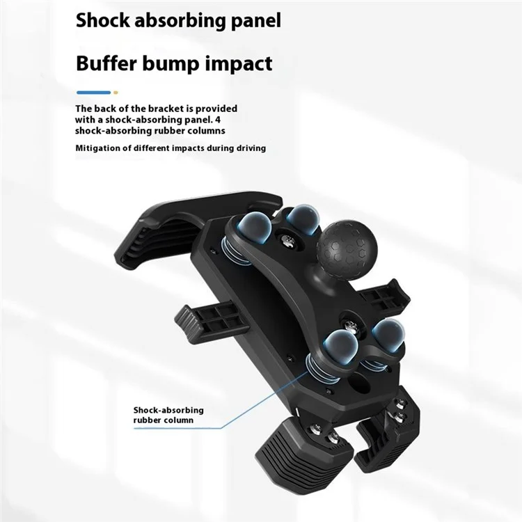 WUPP CS-051A2 Motorcycle Phone Holder Mirror Mount Anti-Shock Phone Bracket