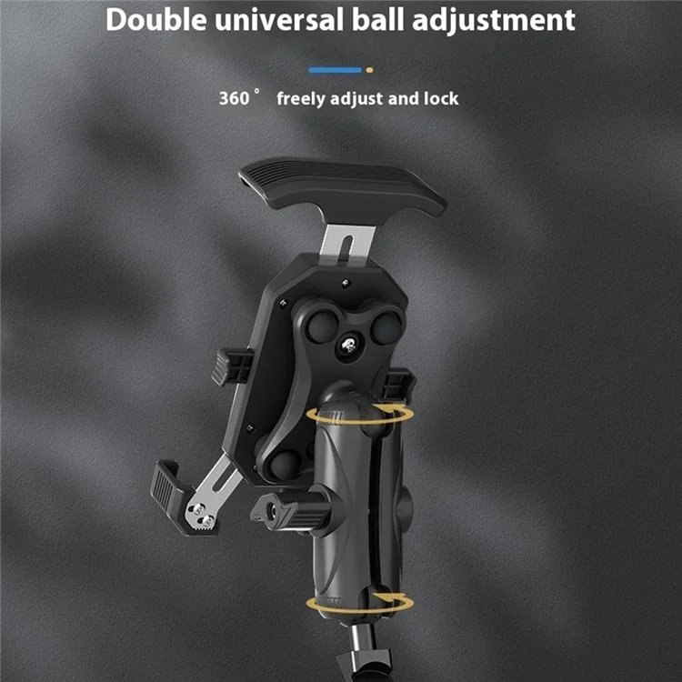 WUPP CS-051A2 Motorcycle Phone Holder Mirror Mount Anti-Shock Phone Bracket