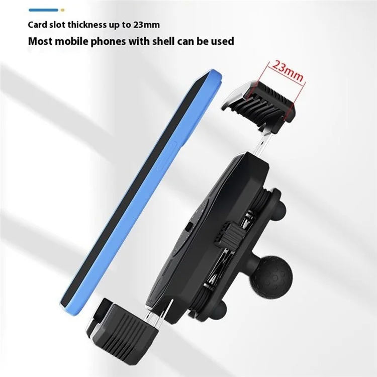 Wupp CS-051A1 Motorcycle Phone Phone Grodbar Mount Mount Bracket Pour Téléphones de 4 à 7 Pouces
