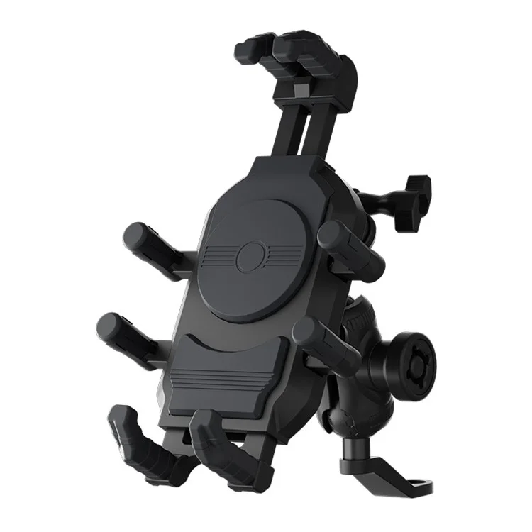 WUPP CS-2056B1 Motorcycle Phone Holder Rearview Mirror Mount Anti-Shock Phone Bracket