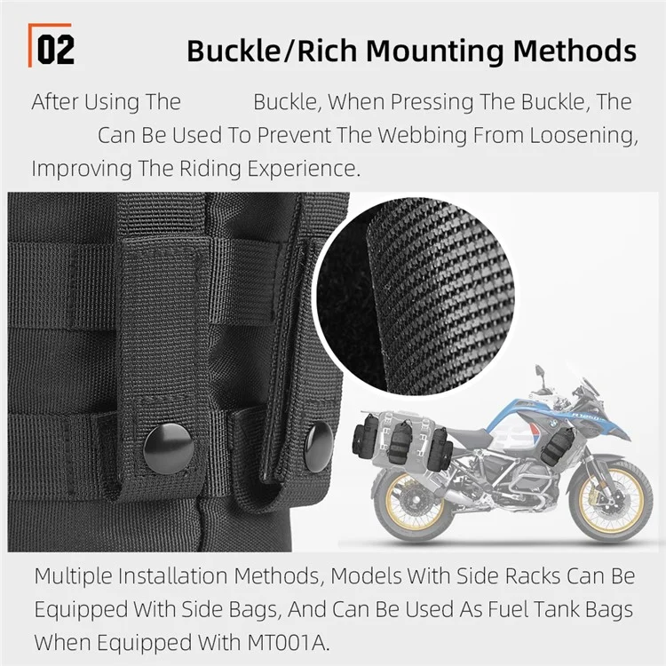 RHINOWALK Meccanico MJX2006BK Rivestimento termico in alluminio espanso Portabottiglie per moto, 10,5x22cm