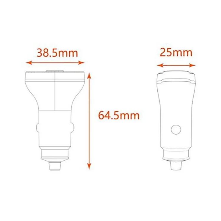 DUDAO R78 PD QC Быстрое зарядное устройство USB + Двойной автомобильный зарядник Type-C