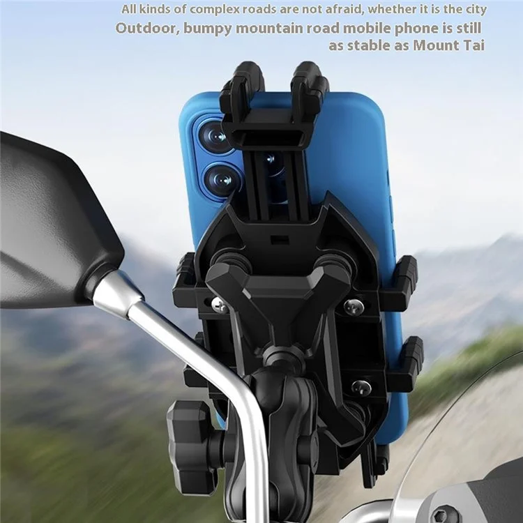 Suporte de celular anti-roubo para espelho retrovisor de motocicleta WUPP CS-2072B1