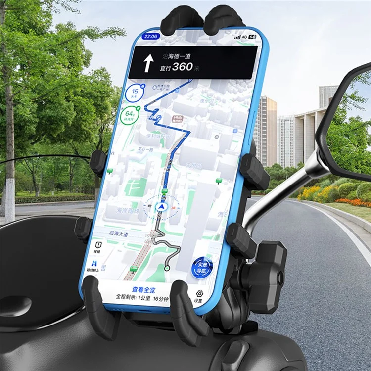 Suporte de celular anti-roubo para espelho retrovisor de motocicleta WUPP CS-2072B1