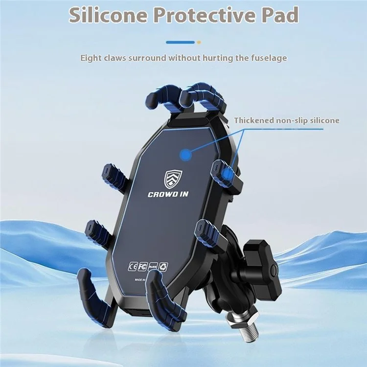 Suporte de telefone para motocicleta WUPP CS-2072D1 M8 com cabeça de esfera, antifurto