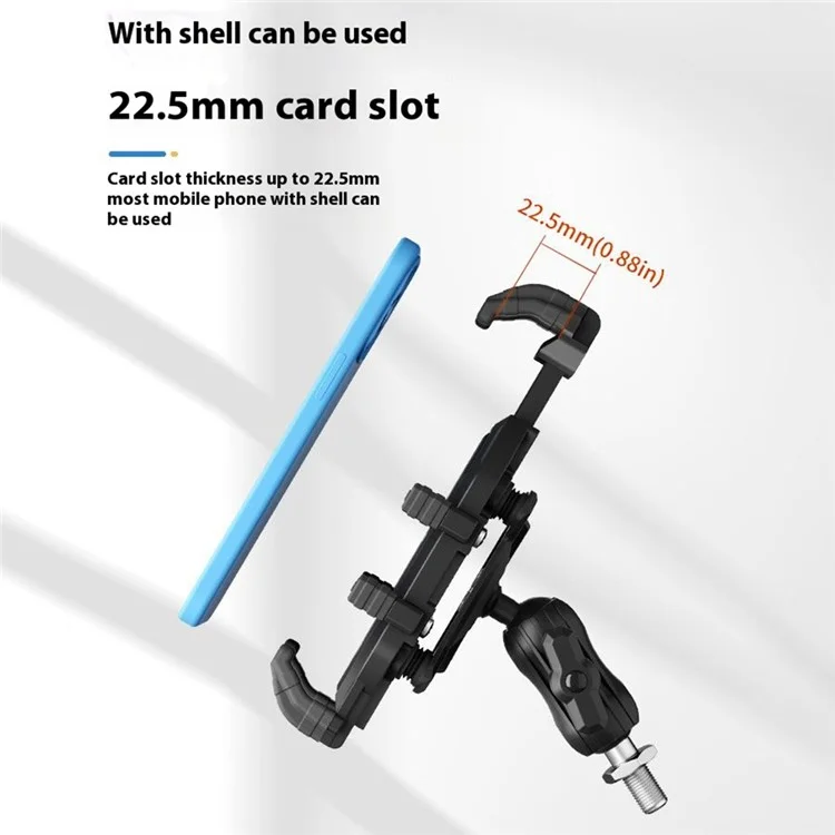 Suporte de telefone para motocicleta WUPP CS-2072D1 M8 com cabeça de esfera, antifurto