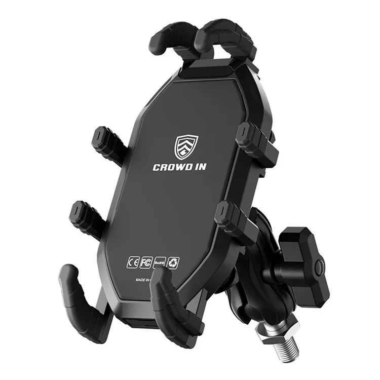 Support de téléphone moto WUPP CS-2072C1 avec tête rotative à boule M10 et système anti-vol