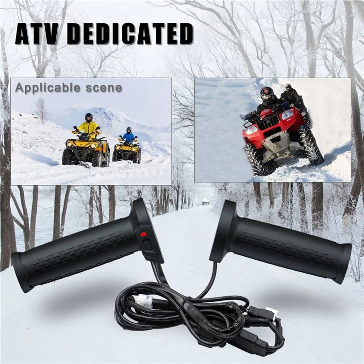 CS-1324A1 1 Pair 5 Gears Temperature Adjustable Winter ATV Motorcycle Heated Grips Electric Heating Hand Grips