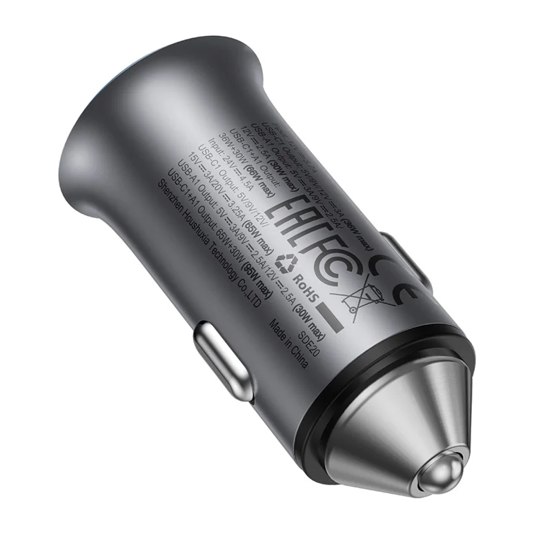 Cargador de coche ACEFAST B16 de 95W con puerto dual USB-A + USB-C, adaptador de carga rápida para mechero