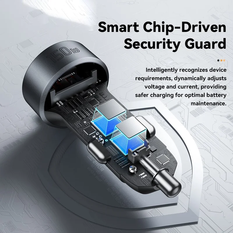 ESSAGER 150W High Power Car Cigarette Lighter Splitter Charger 2 USB C + 3 USB A Fast Charging Adapter