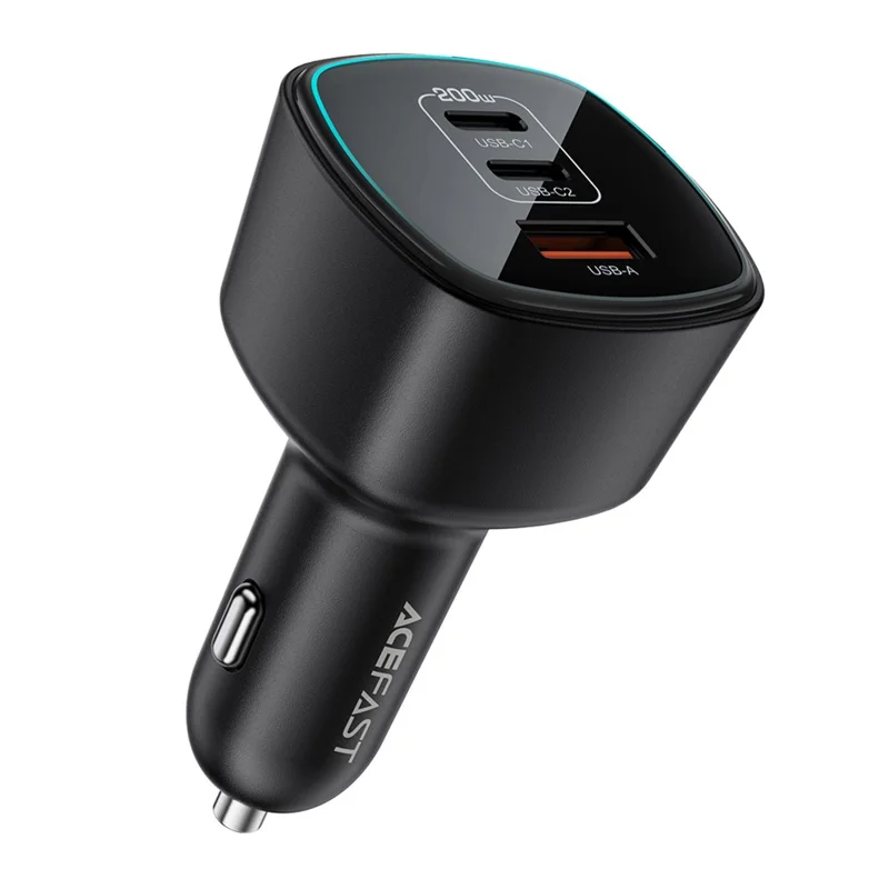 ACEFAST B18 200W Car Charger Dual USB-C + USB-A Fast Charging Cigarette Lighter Adapter