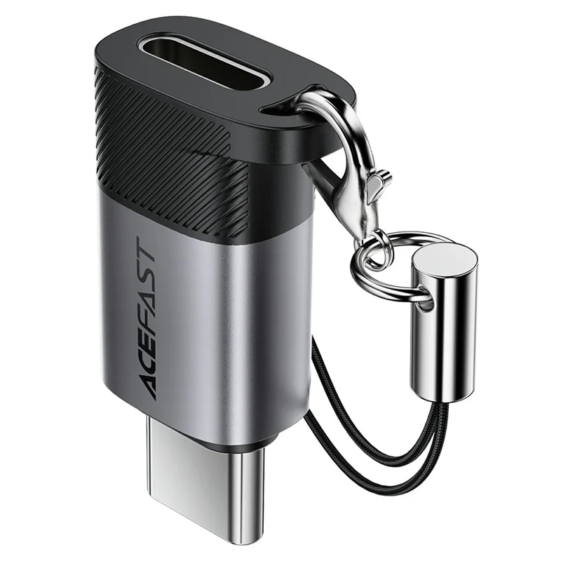 ACEFAST J19 iP to USB-C Adapter 60W Fast Charging  /  Data Transfer  /  Compact Design Converter - Metal Gray