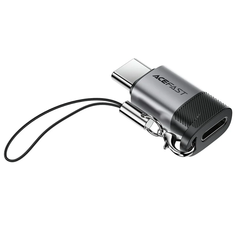 ACEFAST J19 iP to USB-C Adapter 60W Fast Charging  /  Data Transfer  /  Compact Design Converter - Metal Gray