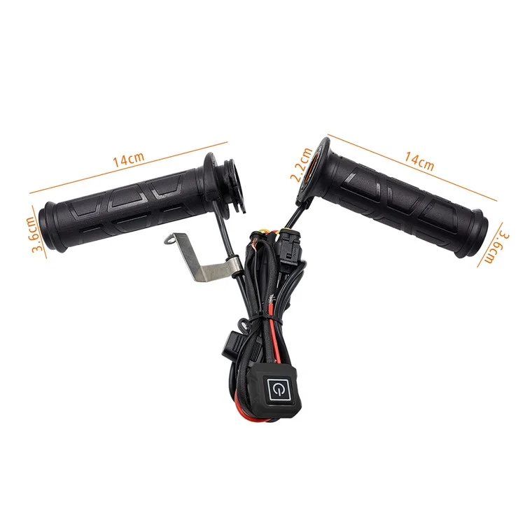 WUPP ZH-983B6 1 paire de poignées chauffantes électriques d'hiver pour moto 12V 3 niveaux de température réglables